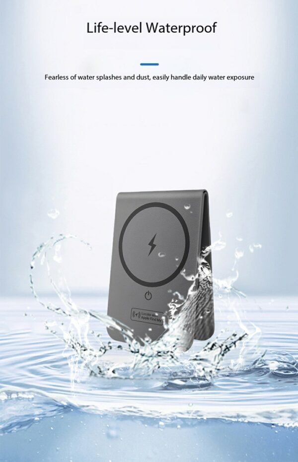 Wallet for Men, Built-in Bluetooth Tracker with Apple Find My (iOS Only), RFID Blocking Bifold Mens Air Tag Wallet with GPS Tracker, Rechargeable Wallets Finder, Gift for Him, Carbon Black