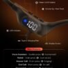 Bone Conduction Headphones, 14H Playtime Bluetooth 6.0 Open-Ear Earbuds with Mic, IPX5 Waterproof Lightweight Headset, Wireless Sport Earphones for Running, Cycling, Gym Workouts(Black