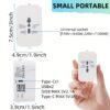 Travel Adapter with USB, Universal All in One Worldwide Travel Adapter Power Converters Wall Charger AC Power Plug Adaptor with 2 USB Ports Charging Ports for USA EU UK AUS
