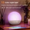 9 Sunrise Alarm Clock White Noise Machine: Natural Wake Up Light - Dimmable Clock with Bluetooth Speaker for Bedroom - 25 Sleep Sounds for Baby Adults Kids Putty