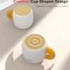EWA Bluetooth Speaker, Mini Portable Bluetooth Speaker with Creative Cup-Shaped Design, IP67 Waterproof, Loud & Clear Sound, Ideal Gift for Desk, Travel & Holidays, A163 (White)