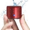 EWA Travel Case Packed, A106 Pro Portable Bluetooth Speaker with Custom Bass Radiator, Brief Design, IP67 Waterproof, Perfect Mini Speaker for Shower, Room, Bike, Car (Red)