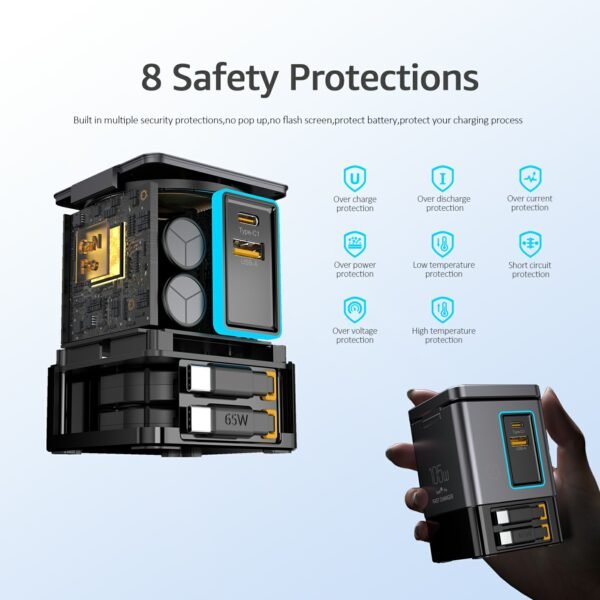 120W 6 in 1 Charging Station for Apple Multiple Devices with Clock & Light, 25W Fast Foldable Wired Charging Stand for iPad/Tab, Wireless Charger Design for MagSafe Charger for iPhone 17/iWatch/Airpods