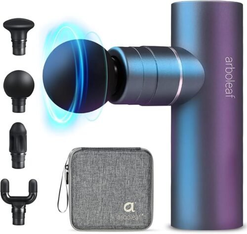 中图_1 arboleaf Massage Gun Deep Tissue, Balance of Power & Portability Full-Metal Percussion Massager with Silent Brushless Motor - Ultra-Quiet Pocket-Sized for Athletes Back Pain Relief Home Office Travel