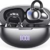 AI Translation Earbuds Real Time 198 Languages 80H Playtime Translator EarBuds Audifonos Traductores Inglés Español Wireless Earphones Bluetooth Headphones for Travel Business Meeting Learning Black