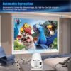 Mini Portable Projector 4K WiFi 6 BT 5.2 Upgraded Portable Projector Full HD Supported for Phone /PC /TV /HDMI /PS5 /Laptop Auto Keystone Home Theater 180° Rotation [Built-in App] White