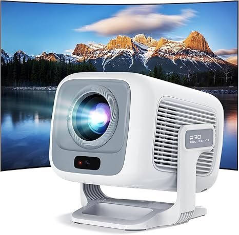 Native 1080P Smart Mini Projector with WiFi 6 Bluetooth 5.4, Full HD 4K Support Auto Focus&Keystone,Built-in Apps Android TV OS,Stereo Speakers,Portable Movie Projector for iPhone Home Outdoor WEMI X3