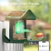 Bird Feeder with Camera Solar Powered : Smart Camera Bird Feeder 2K Live Feed Cam for Backyard - AI Identify Auto Capture Videos Pictures, Gifts for Birdlover Mom Dad, 2.4GHz WiFi