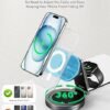 2026 Upgraded Qi2 Foldable 360º Rotatable Zinc Alloy 3 in 1 Magnetic Wireless Charging Station,3-in-1 Qi2 Charger for Apple iPhone 12~17,iWatch,AirPods(30W Adapter & Case Included)(Grey)