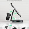 2026 Upgraded Qi2 Foldable 360º Rotatable Zinc Alloy 3 in 1 Magnetic Wireless Charging Station,3-in-1 Qi2 Charger for Apple iPhone 12~17,iWatch,AirPods(30W Adapter & Case Included)(Grey)