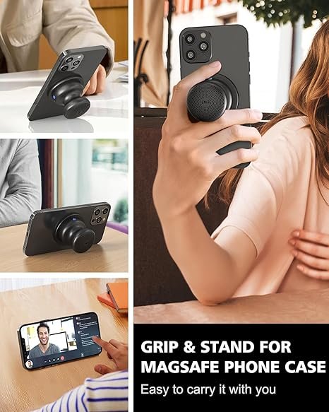 EWA A117 Mini Portable Wireless Bluetooth Speaker with Magnetic Base, Powerful Sound, Easy to Attach to Metal Surface, [Compatible with Magsafe, iPhone 15, 14, 13, 12 Pro/Max]