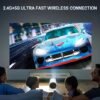 Mini Portable Projector 4K WiFi 6 BT 5.2 Upgraded Portable Projector Full HD Supported for Phone /PC /TV /HDMI /PS5 /Laptop Auto Keystone Home Theater 180° Rotation [Built-in App] White