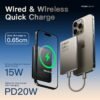 LISEN [0.3'' Ultra Slim [Qi2 15W Max] for MagSafe Battery Pack,5000mAh MagSafe Power Bank Wireless,Travel Essentials Portable Charger,Magnetic Power Bank for iPhone 17 Pro Max Plus Air 16 15 14 13 12