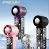 Kimguard Handheld Portable Turbo Fan with Ice Cooler, Speed (1-199) Rechargeable Personal Fan[20000 RPM] Small Pocket Fans for Travel/Outdoor/Home/Office, Purple