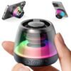 Mini Bluetooth Speaker, Teen Gift Ideas, Loudspeaker with Bass Diaphragm, 5W Internal-Magnet Speaker, 7H Playtime,TWS, RGB Light, TF Card Slot