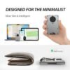 Air Wallet Minimalist Wallet With Built In Airtag Chip, Rfid Blocking Credit Card Holder, Slim Wallet For Men, Compatible With Apple Find My Ios Only,Trackable Wallet (Gray)