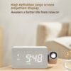 Projector Clock,Digital Alarm Clocks Projection on Ceiling Wall with Night Light Duals Loud Alarm Clock for Bedroom Deco