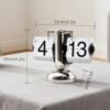 Flip Clock, Retro Flip Clock, Stylish Timepiece, Battery-Powered, Built-in Gears, Perfect for Desks/Bedrooms/Offices(White)