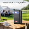 Keystone/Built-in APP] 4K Outdoor Projector with Wifi and Bluetooth, Smart Portable Projector with Built in Apps YouTube/PrimeVideo & Dolby, Home Theater Projector with HDR10+