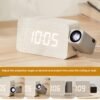 Projector Clock,Digital Alarm Clocks Projection on Ceiling Wall with Night Light Duals Loud Alarm Clock for Bedroom Deco