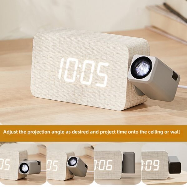 Projector Clock,Digital Alarm Clocks Projection on Ceiling Wall with Night Light Duals Loud Alarm Clock for Bedroom Deco