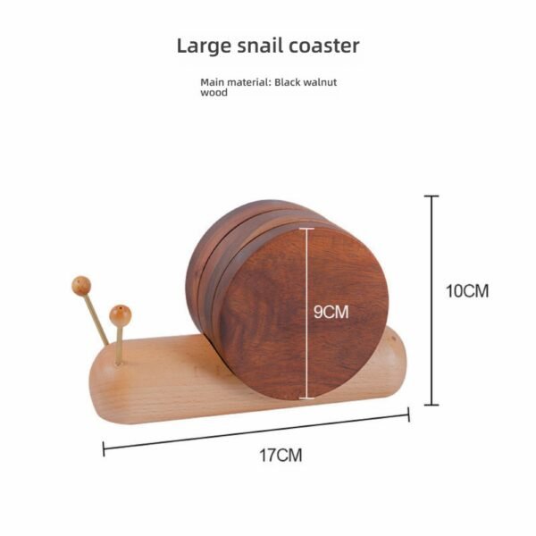 New Snail Placemat - Tree-shaped Dishwashing Set, Wooden Windmill Coaster Set with Stand for Easy Storage - Suitable for Hot Pot, Fryg Pans, Teapots, Insulated Trays - Multifunctional Decoration
