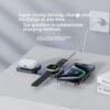 3 in 1 Charging Station for Apple Multiple Devices, Foldable Magnetic Fast Wireless Charger Dock, Travel Charging Pad for iPhone 17 16 15 14 13 12 Pro Max Plus Apple Watch Series & AirPods 4/3/2/Pro