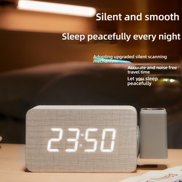 Projector Clock,Digital Alarm Clocks Projection on Ceiling Wall with Night Light Duals Loud Alarm Clock for Bedroom Deco