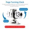Flip Clock, Retro Flip Clock, Stylish Timepiece, Battery-Powered, Built-in Gears, Perfect for Desks/Bedrooms/Offices(White)