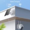 ieGeek Solar Security Cameras Wireless Outdoor, WiFi Surveillance Camera with Solar Panel & 9000mAh Battery, 24/7 Recording, 360° Panoramic View, Auto Tracking, 2K Color Night Vision, No Subscription