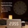 Projector Clock,Digital Alarm Clocks Projection on Ceiling Wall with Night Light Duals Loud Alarm Clock for Bedroom Deco