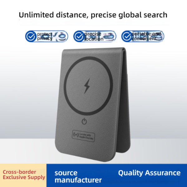 Wallet for Men, Built-in Bluetooth Tracker with Apple Find My (iOS Only), RFID Blocking Bifold Mens Air Tag Wallet with GPS Tracker, Rechargeable Wallets Finder, Gift for Him, Carbon Black