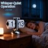 Flip Clock, Retro Flip Clock, Stylish Timepiece, Battery-Powered, Built-in Gears, Perfect for Desks/Bedrooms/Offices(White)