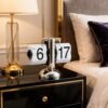 Flip Clock, Retro Flip Clock, Stylish Timepiece, Battery-Powered, Built-in Gears, Perfect for Desks/Bedrooms/Offices(White)