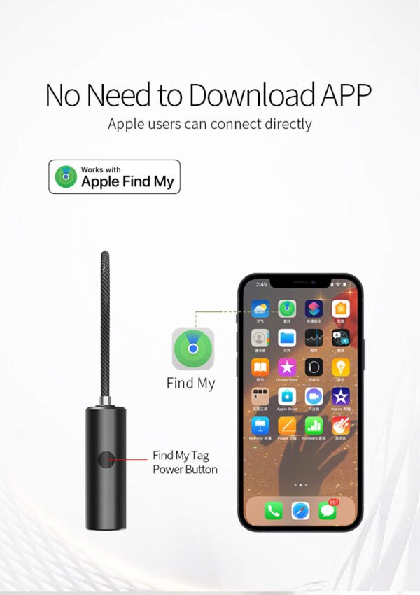 Location Finder, Tracking Luggage Locks TSA Approved Compatible with Apple Find My App, Bluetooth Tracker with USB-C Rechargeable Battery, Heavy-Duty Zinc Alloy & Steel Cable