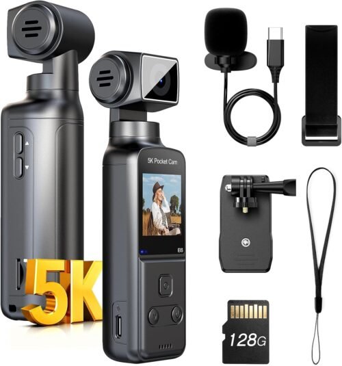 大图_9 AKASO EK7000 4K30fps Action Camera with 64GB MicroSDXC U3 Memory Card Accessories Kit Bundle Ultra HD 131FT Waterproof Underwater Camera EIS WiFi Remote Control 4X Zoom, Black