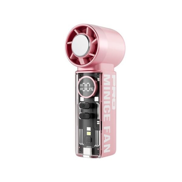 Kimguard Handheld Portable Turbo Fan with Ice Cooler, Speed (1-199) Rechargeable Personal Fan[20000 RPM] Small Pocket Fans for Travel/Outdoor/Home/Office, Purple