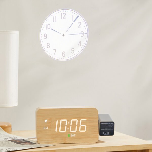 Projector Clock,Digital Alarm Clocks Projection on Ceiling Wall with Night Light Duals Loud Alarm Clock for Bedroom Deco