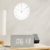 Projector Clock,Digital Alarm Clocks Projection on Ceiling Wall with Night Light Duals Loud Alarm Clock for Bedroom Deco