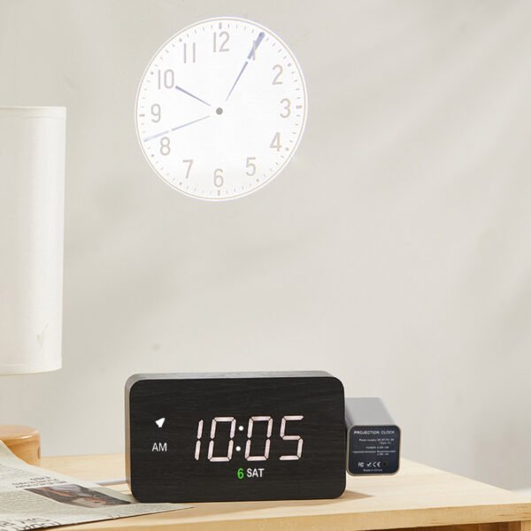 Projector Clock,Digital Alarm Clocks Projection on Ceiling Wall with Night Light Duals Loud Alarm Clock for Bedroom Deco
