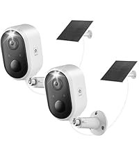 Solar Security Camera Outdoor Wireless, 2K Color Night Vision, Battery Powered PIR Motion Detection,2.4GHz WiFi Cameras for Home Surveillance, Light and Sound Alarm, 2-Way Audio