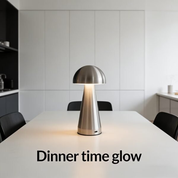 O’Bright Portable LED Table Lamp with Touch Sensor, 3-Levels Brightness, Rechargeable Battery Up to 48 Hours Usage, Night Light for Kids Nursery, Nightstand Lamp, Bedside Lamp (Silver)
