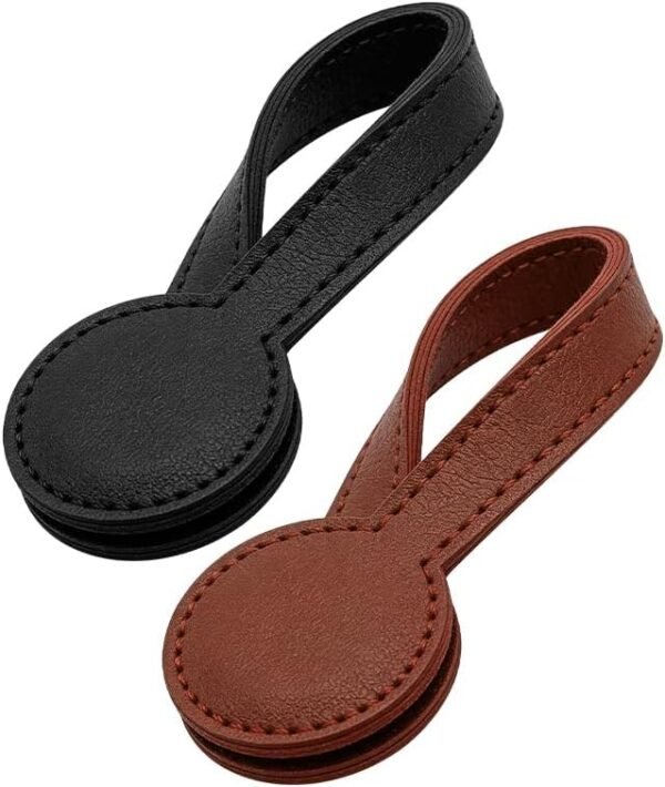 Sunglasses Holder for Car Visor, Magnetic Leather Sunglass Eyeglass Hanger Clip for Car Sun Visor Accessories