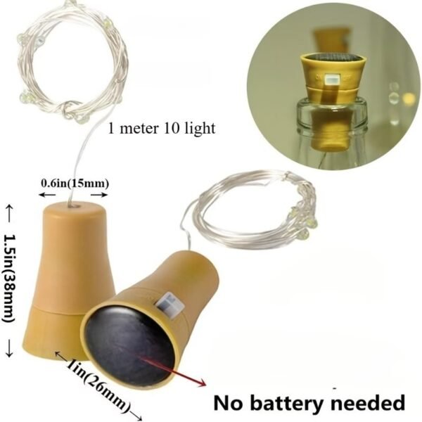 YJFWAL Upgraded 12 Pack Solar Wine Bottle Lights, 20 LEDs Waterproof Copper Light, Bottle Light Fairy Cork String Lights for Yard Patio Decor, DIY Birthday Gift for Mom Grandma Girlfriend(Warm White)