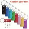 Click to see full view Heavy Duty Personalized Luggage Tags for suitcases - Handmade Customized Laser Engraved Metal Luggage Tags with Stainless Steel Wire Loops Pack of 4 (Black, 2x3.5)
