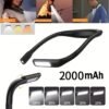 Glocusent Bendable Neck Light, 1600mAh Rechargeable Book Light for 100 Hrs, 5 Colors & Stepless Dimming Reading Light - Perfect Book Light for Reading in Bed, Knitting, Book Lovers Gifts