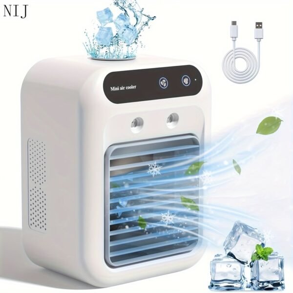 Arctic Air Pure Chill 2.0 Evaporative Air Cooler by Ontel - Powerful, Quiet, Lightweight and Portable Space Cooler with Hydro-Chill Technology For Bedroom, Office, Living Room & More,Blue