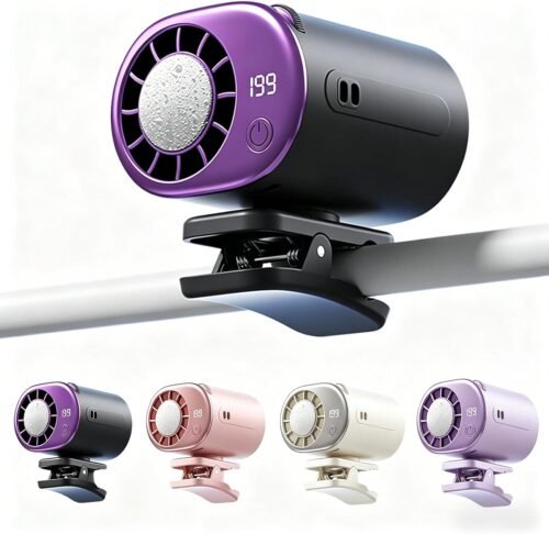 1 2026 Clip On Air Conditioner For Car,360 Rotation 199 Speeds LED Display USB Rechargeable Car AC Mini AC Unit Portable Cooling Fan, For Office Camping Beach Travel.