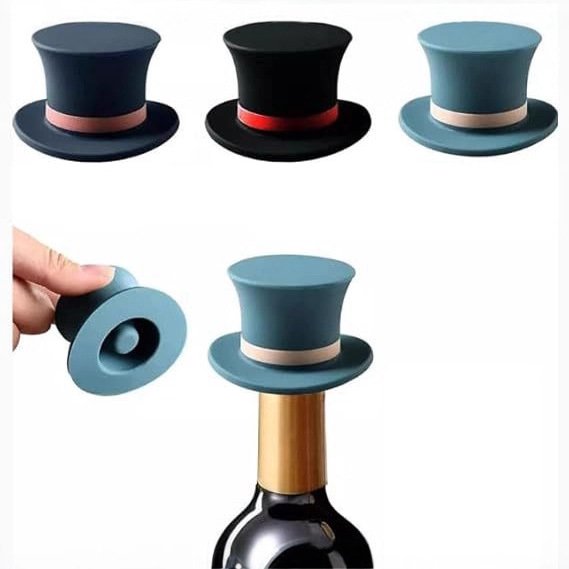 Silicone Wine Stoppers for Wine Bottles - 4 Pack Funny Wine Stoppers - Airtight Wine Saver Wine Bottle Caps - Wine Accessories for Wine Lovers - Life, Therapy, Pleasure, WTF