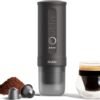 COCO Portable Electric Espresso Machine, Travel Coffee Maker for Camping, Car Coffee Maker Self-Heating with USB-C, With Ground Coffee & NS Capsule for RV, Hiking, Office